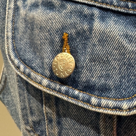 Looney Tunes Denim Vest Sz XL - Picture 3 of 7